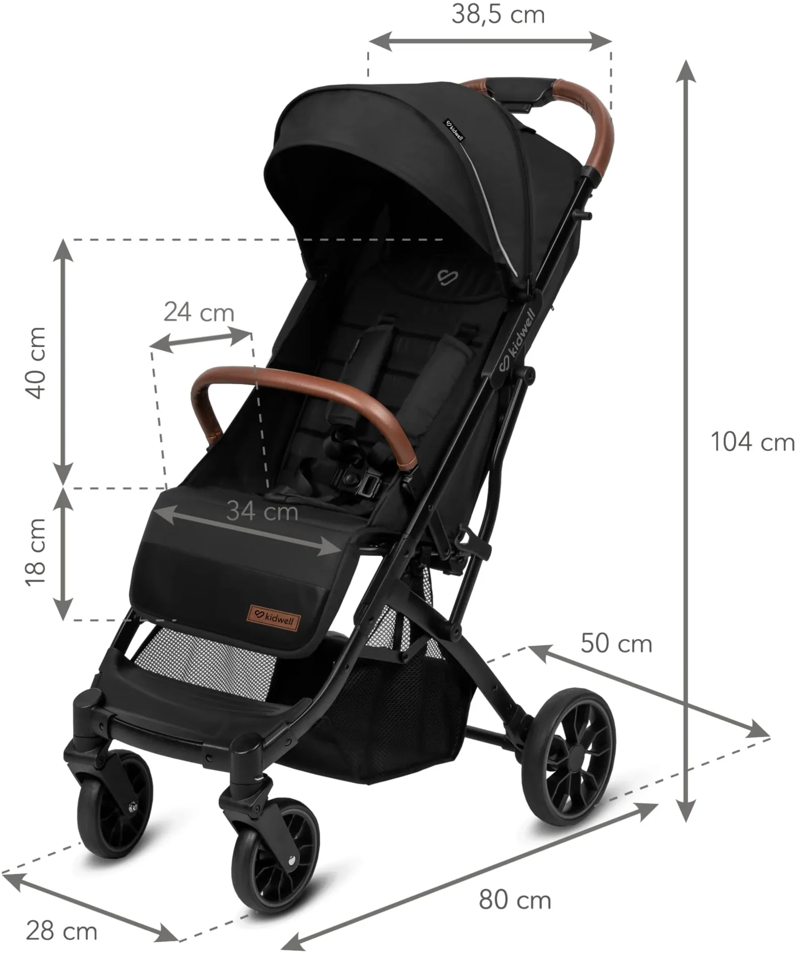 Прогулочная коляска Kidwell Colmer Jet Black